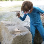 Große Steine zum Klettern