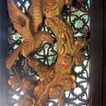 Chinesischer Garten Holzschnitzerei